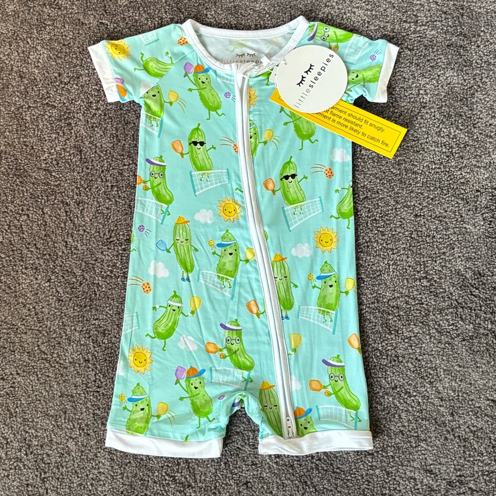 🥒Little Sleepies Pickle Power Shorty 18-24
